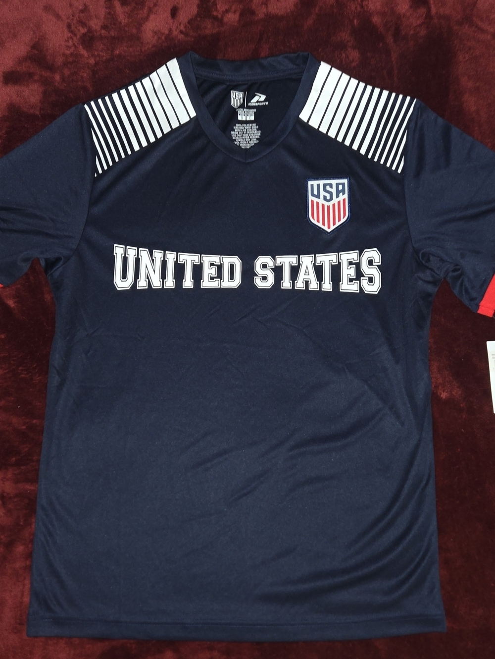 Icon Sports U.S. Soccer USMNT Game Day Soccer Poly Shirt Navy Men’s Size S